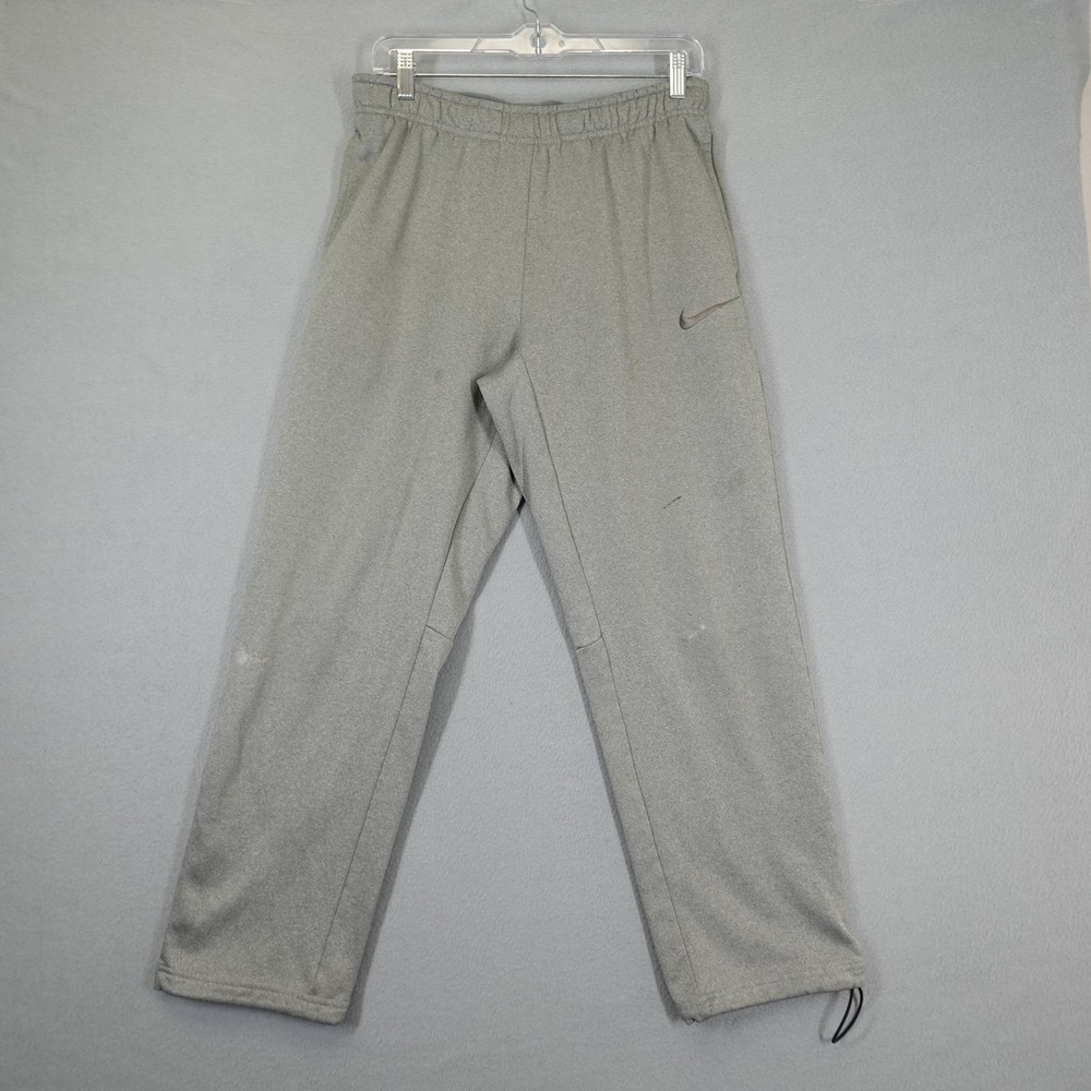 Nike Sweatpants Mens M Gray Therma-Fit Fleece Joggers Athletic Gym Training